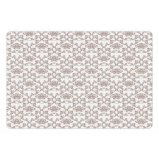 Taupe Colored Damask Pet Mat