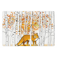 Fox Autumn Forest Pet Mat