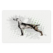 Dog Sketch Art Pet Mat