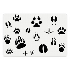 Wildlife Animal Footprints Pet Mat