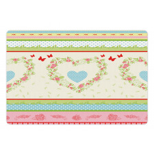 Country Rose Hearts Pet Mat