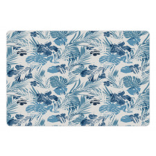 Hawaiian Flowers Palm Tree Pet Mat