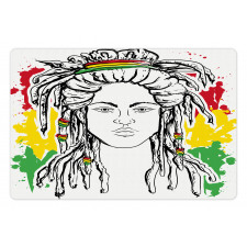 Grunge Flag Colors Reggae Pet Mat