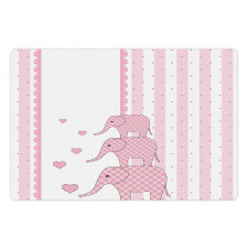 Pink Animals Pet Mat