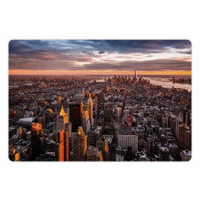 Manhattan Skyline Sunset Pet Mat