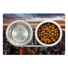 Manhattan Skyline Sunset Pet Mat