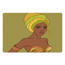 Fashion Lady with Earrings Pet Mat