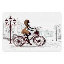 Young Girl in Paris Pet Mat