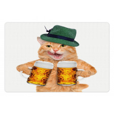 Cool Cat Hat Beer Mug Funny Pet Mat