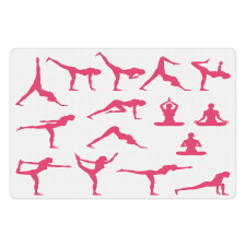 Pink Silhouettes Flexing Pet Mat