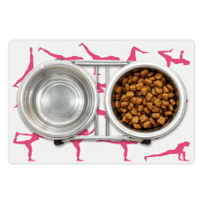 Pink Silhouettes Flexing Pet Mat