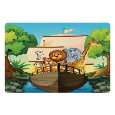 Floating Boat with Animals Pet Mat