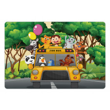 Animals Balloons Bus Travel Pet Mat