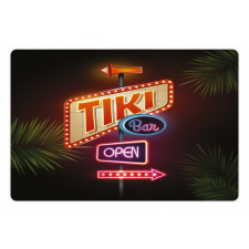 Neon Sign Design Pet Mat