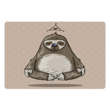 Cartoon Sloth Meditates Pet Mat