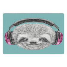 DJ Sloth Headphones Pet Mat