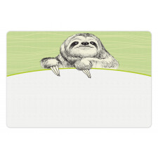 Idle Sloth Abstract Green Pet Mat