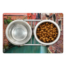 Scenic Canal Buildings Pet Mat