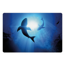 Fishes Circling in Ocean Pet Mat