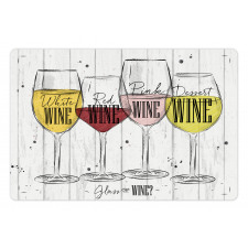 4 Types of Wine Rustic Pet Mat