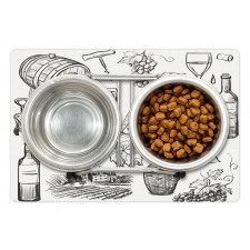 Gourmet Wine Set Sketchy Pet Mat