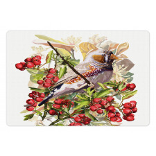 Colorful Bird and Shrubs Pet Mat