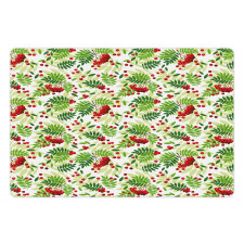 Green Leaves Wild Fruits Pet Mat