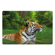 Siberian Wild Cat in Lake Pet Mat