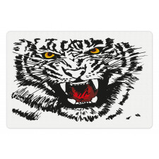 Angry Feline Vivid Eyes Pet Mat