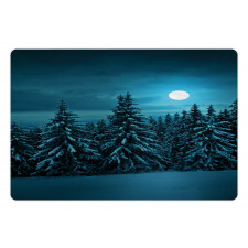 Tranquil Snowy Woodland Pet Mat