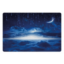 Galaxy Falling Stars View Pet Mat