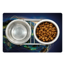 Vivid Globe Space Network Pet Mat