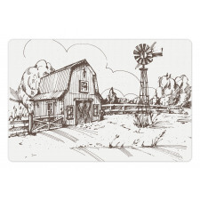 Rustic Farmhouse Barn Pet Mat
