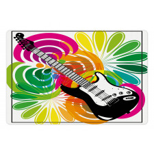 Flowers Guitar Pet Mat