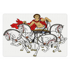 Hellenic Man Chariot Pet Mat