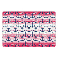 Blue Anchors Pet Mat