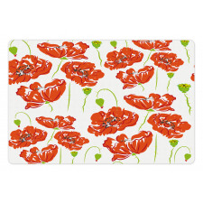 Doodle Poppies Pet Mat