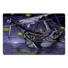 Ghost Vessel Island Pet Mat