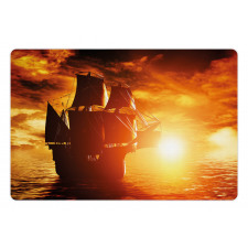 Ship Sunset Pet Mat