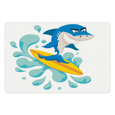 Funny Shark Surf Pet Mat