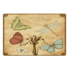 Retro Butterflies Art Pet Mat