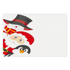 Happy Santa Penguin Pet Mat