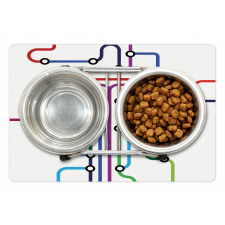 Abstract Colorful Subway Pet Mat