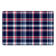 Retro Plaid Mosaic Pet Mat