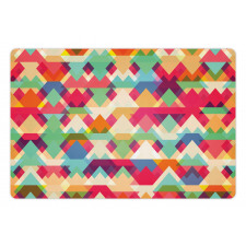 Colorful Triangles Pet Mat