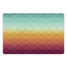 Abstract Checkered Pastel Pet Mat