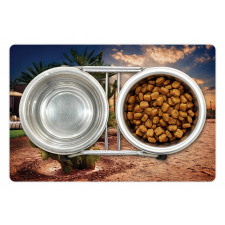 Majestic Sky Palm Trees Pet Mat