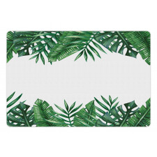 Forest Leaves Frame Pet Mat