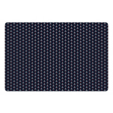 Small White Anchors Pet Mat