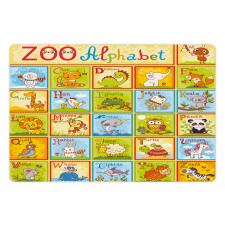 Zoo Alphabet Style Pet Mat